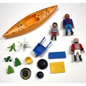 16pc Lot PLAYMOBIL Various REPLACEMENT PIECES Wheelbarrow Kayak Plants Bucket ++
